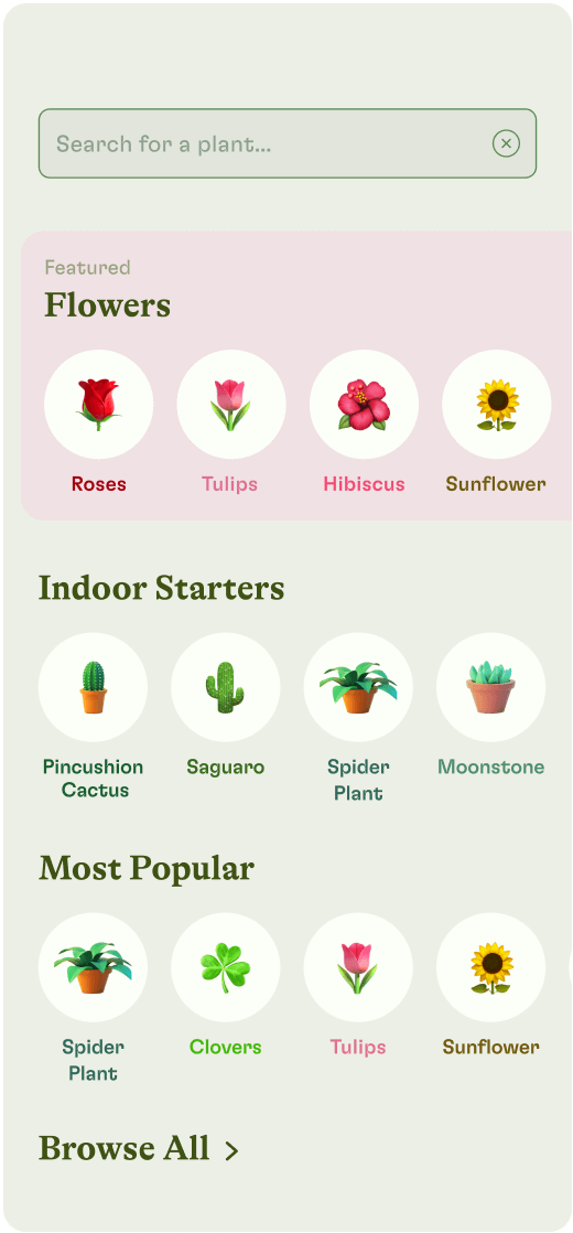 Indoor Garden App Screenshot