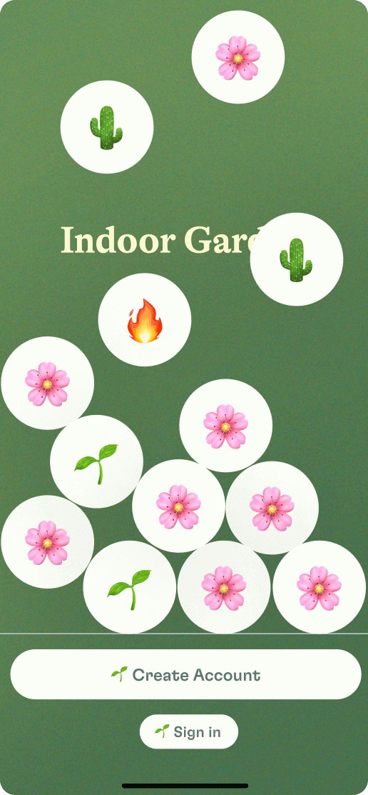 Indoor Garden App Screenshot